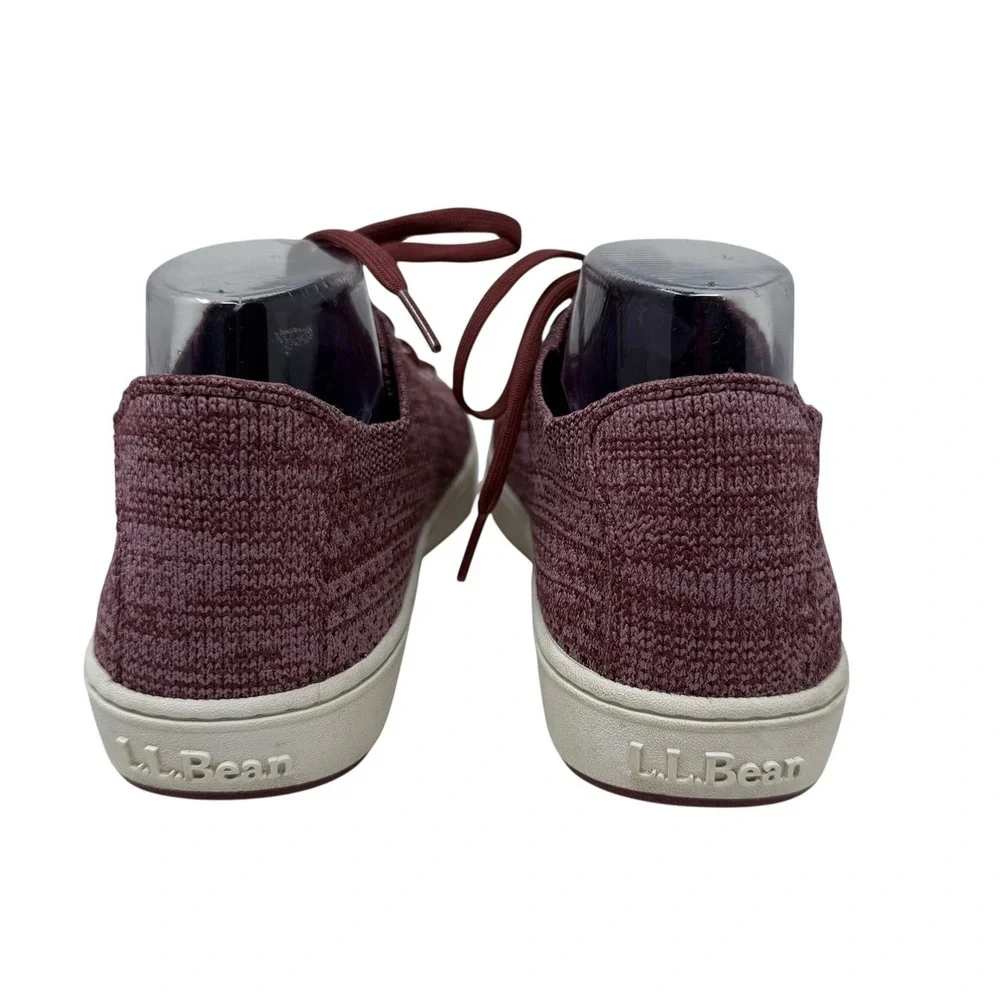 L.L. Bean Women's Knit Eco Bay Lace Up‎ Sneakers Burgundy Size US 10M